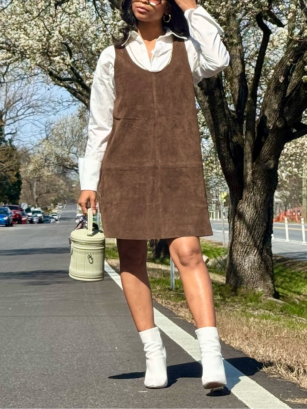 Brown Leather Dress NWT